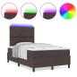 vidaXL Letto con molle e materasso, LED in marrone scuro, 120 x 200 cm vidaXL Letto con molle e materasso, LED in marrone scuro, 120 x 200 cm