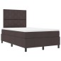 vidaXL Letto con molle e materasso, LED in marrone scuro, 120 x 200 cm vidaXL Letto con molle e materasso, LED in marrone scuro, 120 x 200 cm