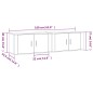 Mobili Porta TV a Parete 2 pz Bianco Lucido 80x34,5x40 cm Mobili Porta TV a Parete 2 pz Bianco Lucido 80x34,5x40 cm