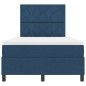 vidaXL Letto con molle e materasso e luci LED blu, 120 x 200 cm in tessuto