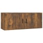 Set di Mobili Porta TV 7 pz Rovere Fumo in Legno Multistrato Set di Mobili Porta TV 7 pz Rovere Fumo in Legno Multistrato