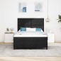 vidaXL Letto con molle, materasso e luci LED nere, 140x200 cm in tessuto