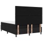 vidaXL Letto con molle, materasso e luci LED nere, 140x200 cm in tessuto