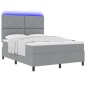 vidaXL Letto con molle e materasso grigio chiaro 160x200 cm in tessuto vidaXL Letto con molle e materasso grigio chiaro 160x200 cm in tessuto