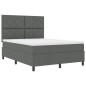vidaXL Letto con molle e materasso LED in grigio scuro, 160x200 cm in tessuto vidaXL Letto con molle e materasso LED in grigio scuro, 160x200 cm in tessuto