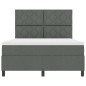 vidaXL Letto con molle e materasso LED in grigio scuro, 160x200 cm in tessuto vidaXL Letto con molle e materasso LED in grigio scuro, 160x200 cm in tessuto