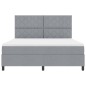 vidaXL Letto a molle con materasso e luce LED grigio chiaro 180x200 cm in tessuto