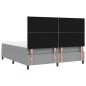 vidaXL Letto a molle con materasso e luce LED grigio chiaro 180x200 cm in tessuto