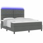 vidaXL letto a molle con materasso e LED - Grigio scuro, 180x200 cm in tessuto vidaXL letto a molle con materasso e LED - Grigio scuro, 180x200 cm in tessuto