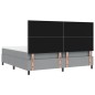 vidaXL Letto con molle e materasso e luce LED, Grigio chiaro, 200 x 200 cm, Tessuto