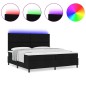 vidaXL Letto con molle, materasso e LED Nero 200x200 cm - Struttura in tessuto vidaXL Letto con molle, materasso e LED Nero 200x200 cm - Struttura in tessuto