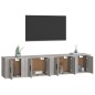 Set di Mobili Porta TV 4 pz Grigio Sonoma in Legno Multistrato Set di Mobili Porta TV 4 pz Grigio Sonoma in Legno Multistrato