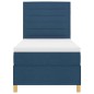 vidaXL Letto Box Spring con Materasso e LED Blu 90x200 cm Tessuto