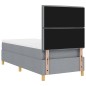vidaXL Box Spring Letto con Materasso e Luce LED Grigio Chiaro 100x200 cm Tessuto vidaXL Box Spring Letto con Materasso e Luce LED Grigio Chiaro 100x200 cm Tessuto