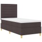 vidaXL Letto Contenitore con Materasso e LED Marrone Scuro 100x200 cm Tessuto vidaXL Letto Contenitore con Materasso e LED Marrone Scuro 100x200 cm Tessuto