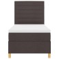 vidaXL Letto Contenitore con Materasso e LED Marrone Scuro 100x200 cm Tessuto vidaXL Letto Contenitore con Materasso e LED Marrone Scuro 100x200 cm Tessuto