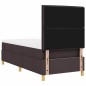vidaXL Letto Contenitore con Materasso e LED Marrone Scuro 100x200 cm Tessuto vidaXL Letto Contenitore con Materasso e LED Marrone Scuro 100x200 cm Tessuto
