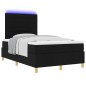 vidaXL Letto a molle con materasso e LED Nero 120x190 cm in tessuto