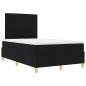 vidaXL Letto Box Spring con Materasso & LED Nero 120x200 cm Tessuto