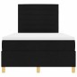 vidaXL Letto Box Spring con Materasso & LED Nero 120x200 cm Tessuto