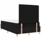 vidaXL Letto Box Spring con Materasso & LED Nero 120x200 cm Tessuto