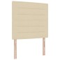 vidaXL Letto Box Spring con Materasso e LED Crema 120x200 cm Tessuto