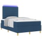 vidaXL Letto a Box Spring con Materasso & LED Blu 120x200 cm Tessuto vidaXL Letto a Box Spring con Materasso & LED Blu 120x200 cm Tessuto