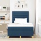 vidaXL Letto a Box Spring con Materasso & LED Blu 120x200 cm Tessuto vidaXL Letto a Box Spring con Materasso & LED Blu 120x200 cm Tessuto