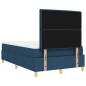 vidaXL Letto a Box Spring con Materasso & LED Blu 120x200 cm Tessuto vidaXL Letto a Box Spring con Materasso & LED Blu 120x200 cm Tessuto