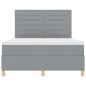 vidaXL Letto box spring con materasso e LED grigio chiaro 140x200 cm vidaXL Letto box spring con materasso e LED grigio chiaro 140x200 cm