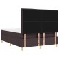 vidaXL Letto Box Spring con Materasso & LED Marrone Scuro 140x200 cm in Tessuto