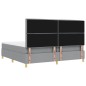 vidaXL Letto con box spring e materasso con luce LED grigio chiaro 200x200 cm in tessuto