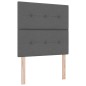 vidaXL Letto Box Spring con Materasso e LED Grigio Scuro 80x200 cm Tessuto vidaXL Letto Box Spring con Materasso e LED Grigio Scuro 80x200 cm Tessuto