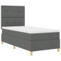 vidaXL Letto Box Spring con Materasso e LED Grigio Scuro 80x200 cm Tessuto vidaXL Letto Box Spring con Materasso e LED Grigio Scuro 80x200 cm Tessuto