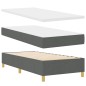 vidaXL Letto Box Spring con Materasso e LED Grigio Scuro 80x200 cm Tessuto vidaXL Letto Box Spring con Materasso e LED Grigio Scuro 80x200 cm Tessuto