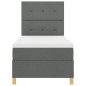 vidaXL Letto Box Spring con Materasso e LED Grigio Scuro 80x200 cm Tessuto vidaXL Letto Box Spring con Materasso e LED Grigio Scuro 80x200 cm Tessuto