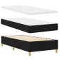 vidaXL Letto con box spring con materasso & LED nero 80x200 cm in tessuto vidaXL Letto con box spring con materasso & LED nero 80x200 cm in tessuto