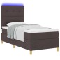 vidaXL Letto a Molle con Materasso e LED Marrone Scuro 90x200 cm Tessuto vidaXL Letto a Molle con Materasso e LED Marrone Scuro 90x200 cm Tessuto