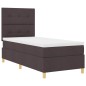 vidaXL Letto a Molle con Materasso e LED Marrone Scuro 90x200 cm Tessuto vidaXL Letto a Molle con Materasso e LED Marrone Scuro 90x200 cm Tessuto
