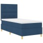 vidaXL Letto Box Spring con Materasso e LED Blu 90x200 cm Tessuto