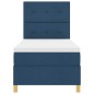 vidaXL Letto Box Spring con Materasso e LED Blu 90x200 cm Tessuto