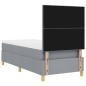 vidaXL Letto a Box con Materasso e Luce LED Grigio Chiaro 100x200 cm Tessuto
