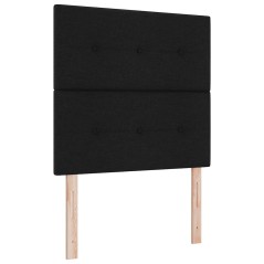 vidaXL Letto a box spring con materasso e LED Nero 100x200 cm Tessuto