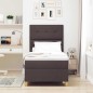 vidaXL Letto a contenitore con materasso e LED Marrone Scuro 100x200 cm Tessuto