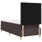 vidaXL Letto a contenitore con materasso e LED Marrone Scuro 100x200 cm Tessuto
