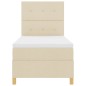 vidaXL Letto a Box con Materasso e LED Crema 100x200 cm Tessuto