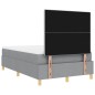 vidaXL Letto Box Spring con Materasso & LED Grigio Chiaro 120x190 cm Tessuto