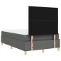 vidaXL Letto con Box Spring con materasso e LED grigio scuro 120x190 cm in tessuto vidaXL Letto con Box Spring con materasso e LED grigio scuro 120x190 cm in tessuto