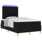 vidaXL Letto a molle con materasso e LED Nero 120x190 cm Tessuto