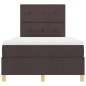 vidaXL Letto con Rete a Molle con Materasso & LED Marrone Scuro 120x190 cm Tessuto vidaXL Letto con Rete a Molle con Materasso & LED Marrone Scuro 120x190 cm Tessuto